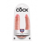 Pipedream King Cock - dildo DWIE GRUBOŚCI PODWÓJNE naturalne PVC - DUŻE 