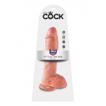 Pipedream King Cook - Sztuczny penis naturalny , jądra, PVC - 26cm (10")