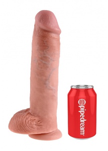 Pipedream King Cook - dildo długie REALISTYCZNE PVC naturalne z jądrami - 28cm (11")