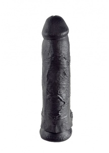 Pipedream King Cock - dildo REALISTYCZNE czarne z jądrami - 30cm (12")