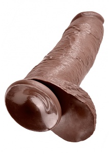 Pipedream King Cock - dildo REALISTYCZNE brązowe z jądrami - 30cm (12")
