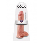 Pipedream King Cock - dildo REALISTYCZNE naturalne jasne z jądrami - 30cm (12")