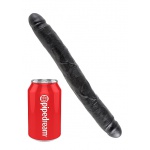 Pipedream King Cock -  dildo Vaginalno-Analne PODWÓJNE czarne PVC - slim 31cm (12")