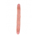 Pipedream King Cock -  dildo Vaginalno-Analne PODWÓJNE naturalne PVC - slim 31cm (12")