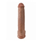 Pipedream King Cook - dildo realistyczne GRUBY OLBRZYM śniady PVC jądra - 38cm (15")