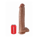 Pipedream King Cook - dildo realistyczne GRUBY OLBRZYM śniady PVC jądra - 38cm (15")