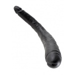 Pipedream King Cock -  dildo realistyczne PODWÓJNE dwie grubości, czarne, PVC - 43cm (16")