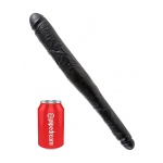 Pipedream King Cock -  dildo realistyczne PODWÓJNE dwie grubości, czarne, PVC - 43cm (16")