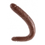Pipedream King Cock -  dildo realistyczne PODWÓJNE dwie grubości, brązowe , PVC - 43cm (16")
