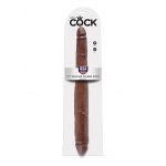Pipedream King Cock -  dildo realistyczne PODWÓJNE dwie grubości, brązowe , PVC - 43cm (16")
