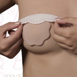 Plastry podnoszące piersi + nakładki silikonowe - Bye Bra Breast Lift & Silicone Nipple - rozmiar F-H Cieliste 3 pary
