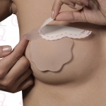 Plastry podnoszące piersi + nakładki silikonowe - Bye Bra Breast Lift & Silicone Nipple - rozmiar F-H Cieliste 3 pary