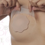 Plastry podnoszące piersi + nakładki silikonowe - Bye Bra Breast Lift & Silicone Nipple - rozmiar F-H Cieliste 3 pary