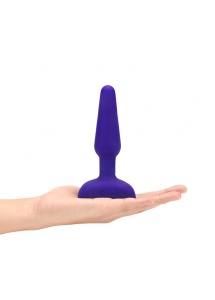 Plug analny 3 silniczki ze sterowaniem bezprzewodowym - B-Vibe Trio Remote Control Plug  Fioletowy