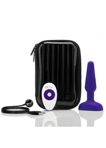Plug analny 3 silniczki ze sterowaniem bezprzewodowym - B-Vibe Trio Remote Control Plug  Fioletowy