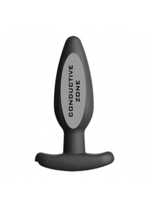 Plug analny do elektroseksu - ElectraStim Silicone Noir Rocker Butt Plug średni