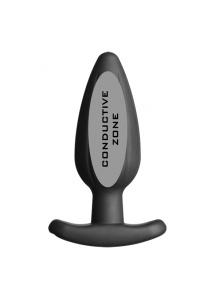 Plug analny do elektroseksu - ElectraStim Silicone Noir Rocker Butt Plug duży
