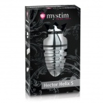 Bipolarny Plug analny elektroseks z aluminium medycznego - Mystim Hector Helix Buttplug rozmiar S 