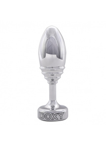 Plug analny metalowy z żebrowaniem - Doxy Butt Plug Ribbed  