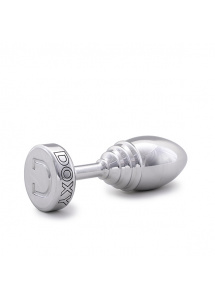 Plug analny metalowy z żebrowaniem - Doxy Butt Plug Ribbed  