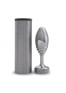 Plug analny metalowy z żebrowaniem - Doxy Butt Plug Ribbed  