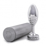 Plug analny metalowy z żebrowaniem - Doxy Butt Plug Ribbed  