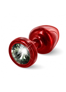 Plug analny ozdobny - Diogol Anni Butt Plug 25mm Okrągły Czerwony z Czarnym