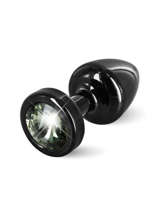 Plug analny ozdobny - Diogol Anni Butt Plug 25mm Okrągły Czarny z Czarnym
