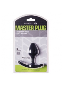 Plug analny - Perfect Fit Strap On Butt Plug Small Black czarny