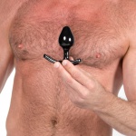 Plug analny - Perfect Fit Strap On Butt Plug Small Black czarny