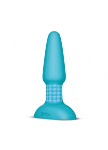 Plug analny rotujący i wibrujący sterowany zdalnie - Bvibe Rimming Remote Control Plug  Niebieski