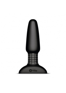 Plug analny rotujący i wibrujący sterowany zdalnie - Bvibe Rimming Remote Control Plug  Czarny