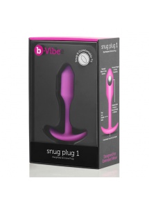 Plug analny z obciążnikiem - B-Vibe Snug Plug 1 Różowy