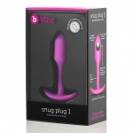 Plug analny z obciążnikiem - B-Vibe Snug Plug 1 Różowy
