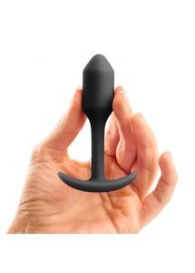 Plug analny z obciążnikiem - B-Vibe Snug Plug 1 Czarny