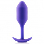 Plug analny z obciążnikiem - B-Vibe Snug Plug 2 Fioletowy