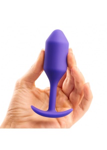 Plug analny z obciążnikiem - B-Vibe Snug Plug 2 Fioletowy