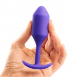 Plug analny z obciążnikiem - B-Vibe Snug Plug 2 Fioletowy