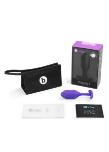 Plug analny z obciążnikiem - B-Vibe Snug Plug 2 Fioletowy