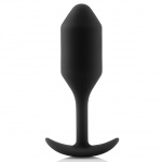Plug analny z obciążnikiem - B-Vibe Snug Plug 2 Czarny