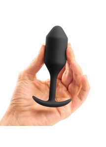 Plug analny z obciążnikiem - B-Vibe Snug Plug 2 Czarny