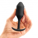 Plug analny z obciążnikiem - B-Vibe Snug Plug 2 Czarny