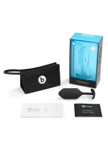 Plug analny z obciążnikiem - B-Vibe Snug Plug 3 Czarny