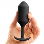 Plug analny z obciążnikiem - B-Vibe Snug Plug 3 Czarny
