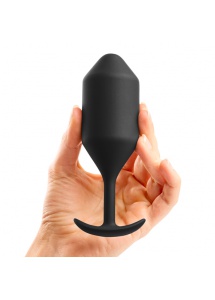 Plug analny z obciążnikiem - B-Vibe Snug Plug 4 Czarny