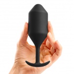Plug analny z obciążnikiem - B-Vibe Snug Plug 4 Czarny