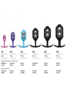 Plug analny z obciążnikiem - B-Vibe Snug Plug 6 Czarny