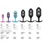 Plug analny z obciążnikiem - B-Vibe Snug Plug 6 Czarny