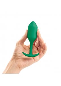Plug analny z obciążnikiem - B-Vibe Snug Plug 2 Zielony