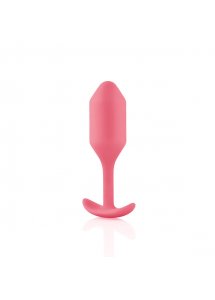 Plug analny z obciążnikiem - B-Vibe Snug Plug 2 Koralowy